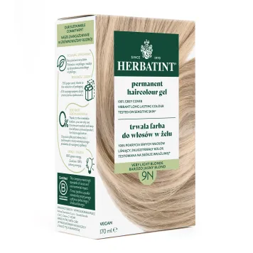 Farba do włosów Herbatint • trwała • 9N BARDZO JASNY BLOND • seria NATURALNA